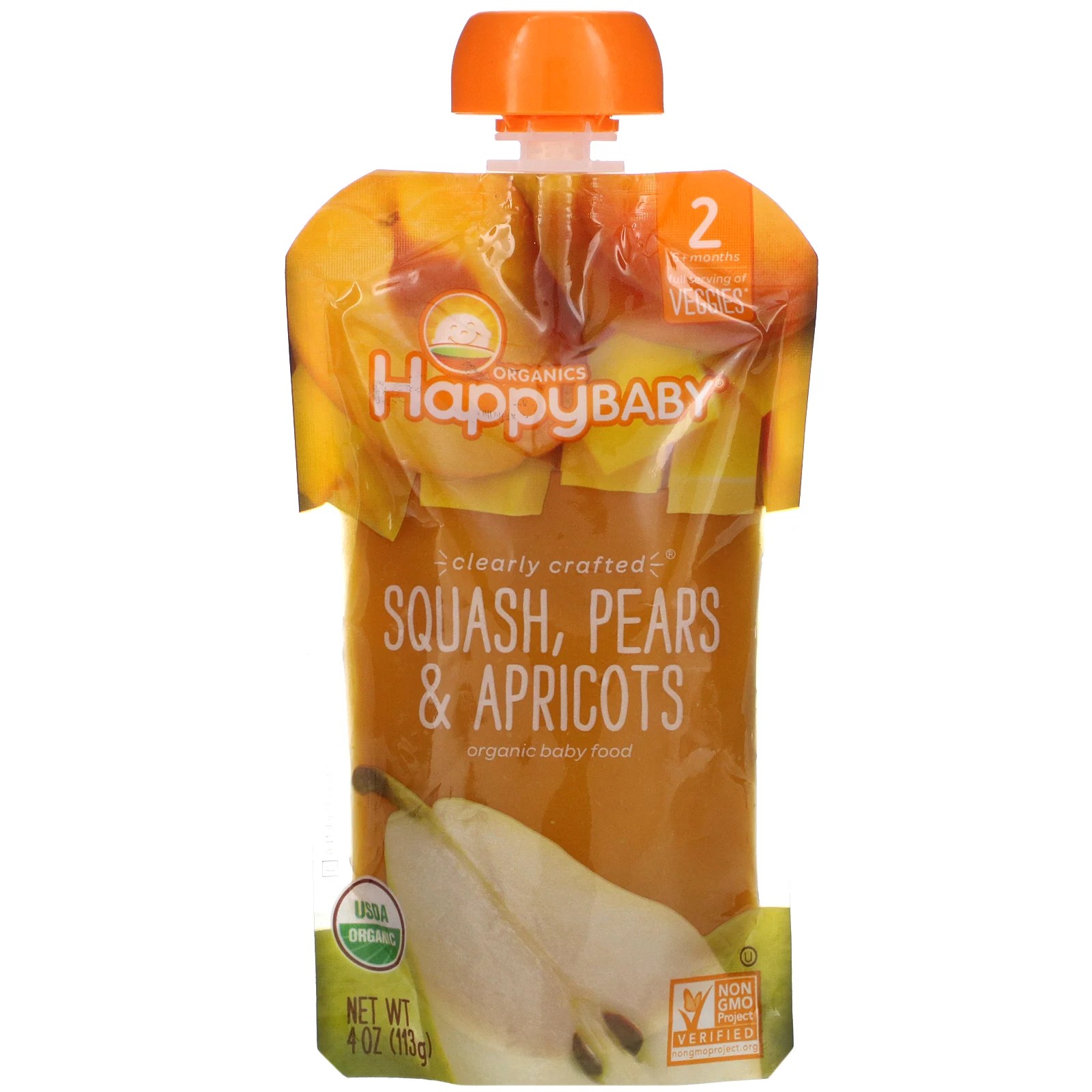 Happy Family Organics, Happy Baby, Organic Baby Food, Stage 2, 6