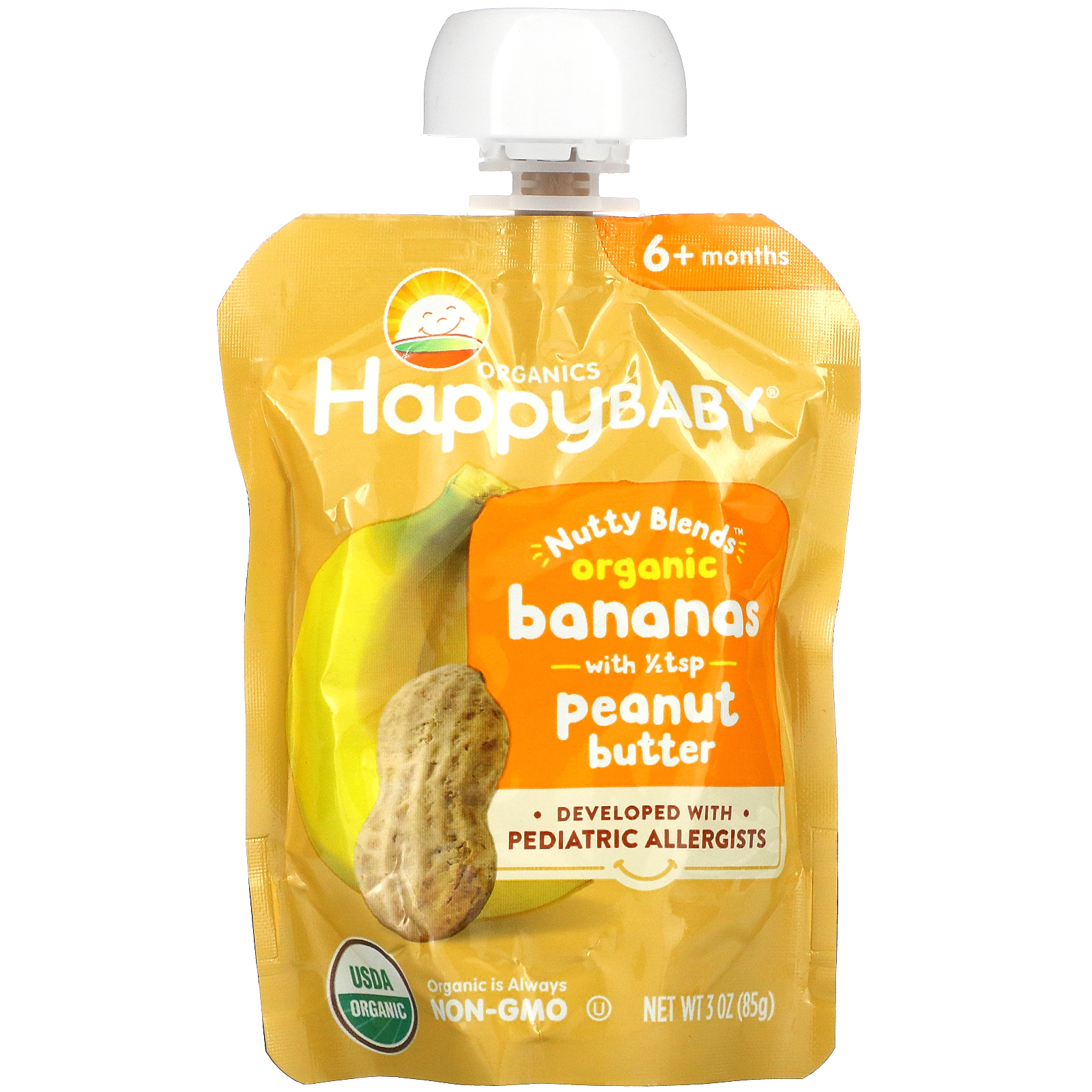 Happy Family Organics, Happy Baby, Nutty Blends, 6+ Months, Organic