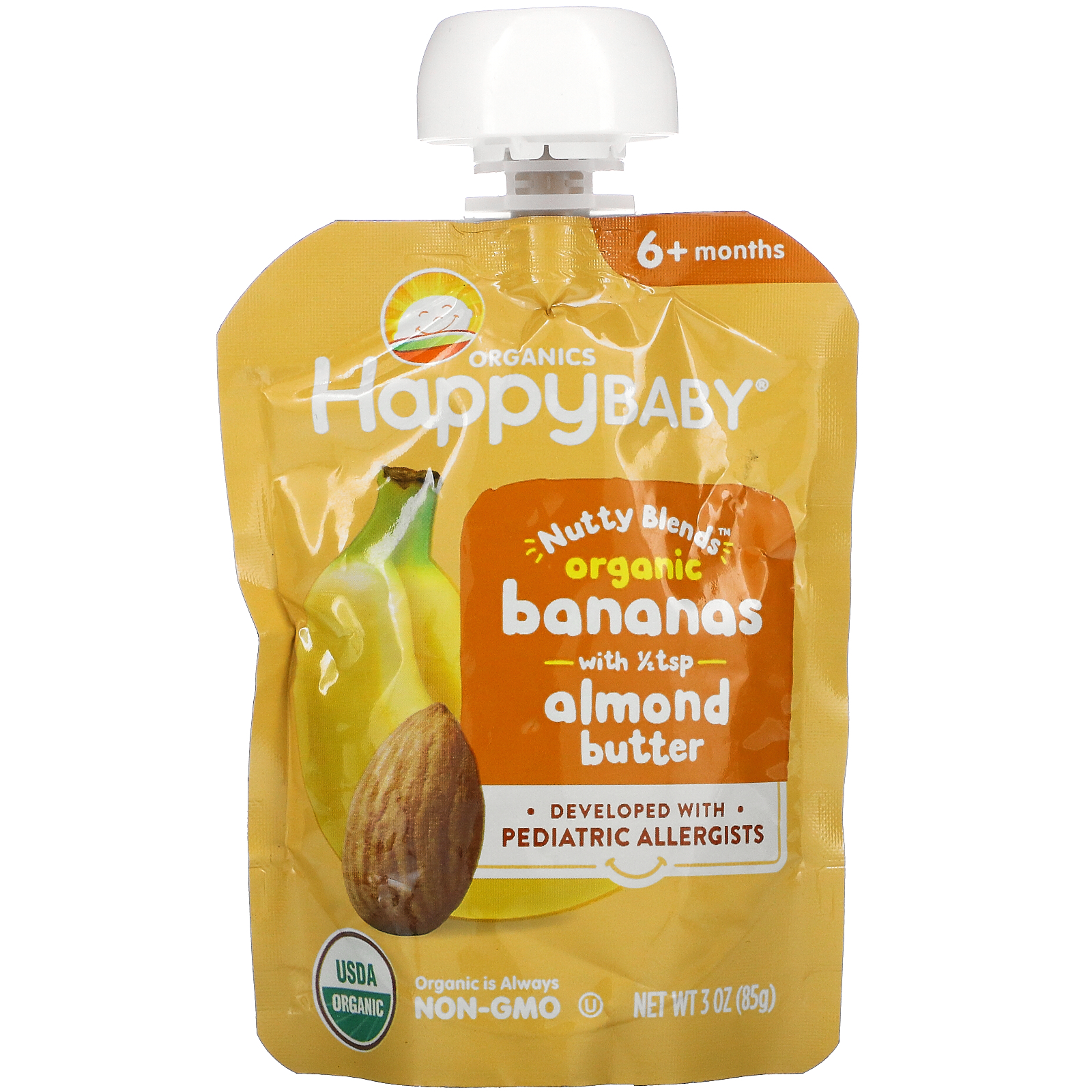 Happy Family Organics, Happy Baby, Nutty Blends, 6+ Months, Organic