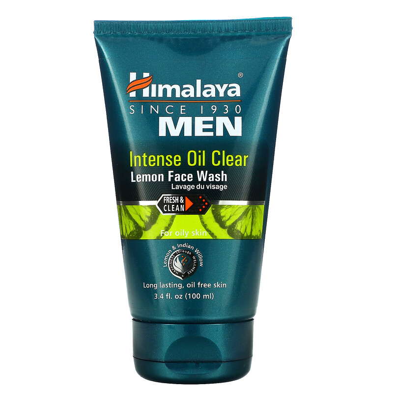 Himalaya, Men, Intense Oil Clear, Lemon Face Wash, 3.4 fl oz (100 ml