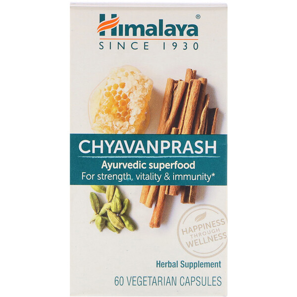 Himalaya, Chyavanprash Ayurvedic Superfood, 60 Vegetarian Capsules iHerb
