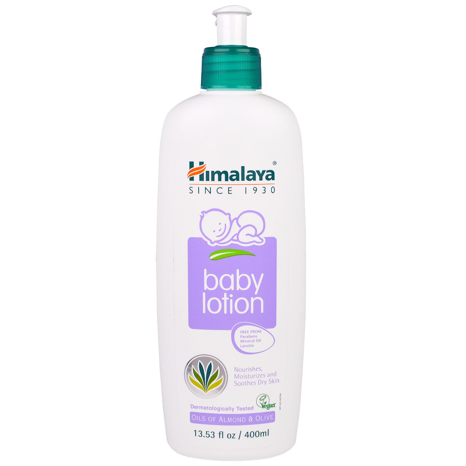 Himalaya, Baby Lotion, Oils of Almond & Olive, 13.53 fl oz (400 ml) iHerb
