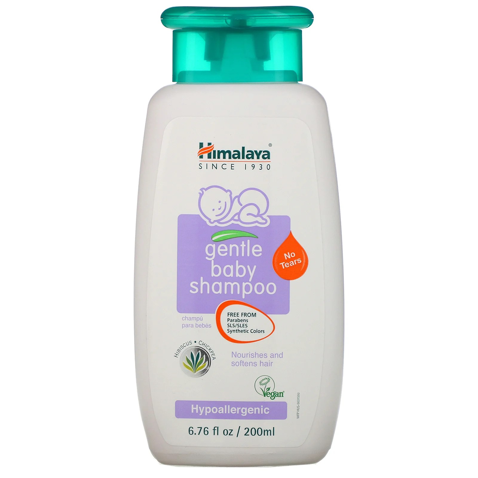 Himalaya, Gentle Baby Shampoo, Hibiscus and Chickpea, 6.76 fl oz (200