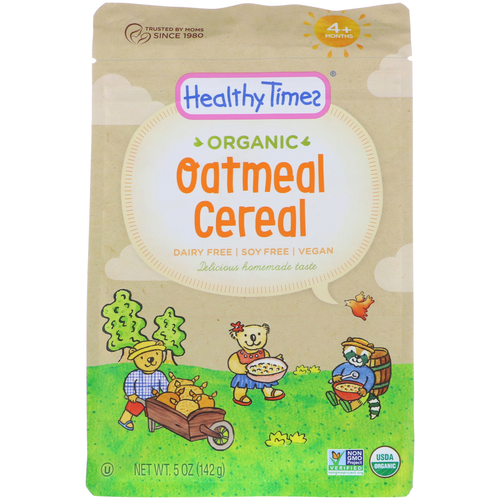 Healthy Times, Organic, Oatmeal Cereal, 4+ Months, 5 oz (142 g) iHerb