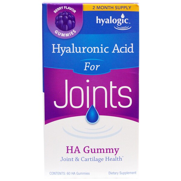 Hyalogic, Hyaluronic Acid for Joints, HA Gummy, Berry Flavor, 60 HA