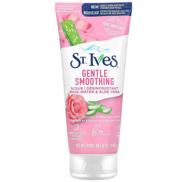 St. Ives, Gentle Smoothing Scrub, Rose Water & Aloe Vera, 6 oz (170 g