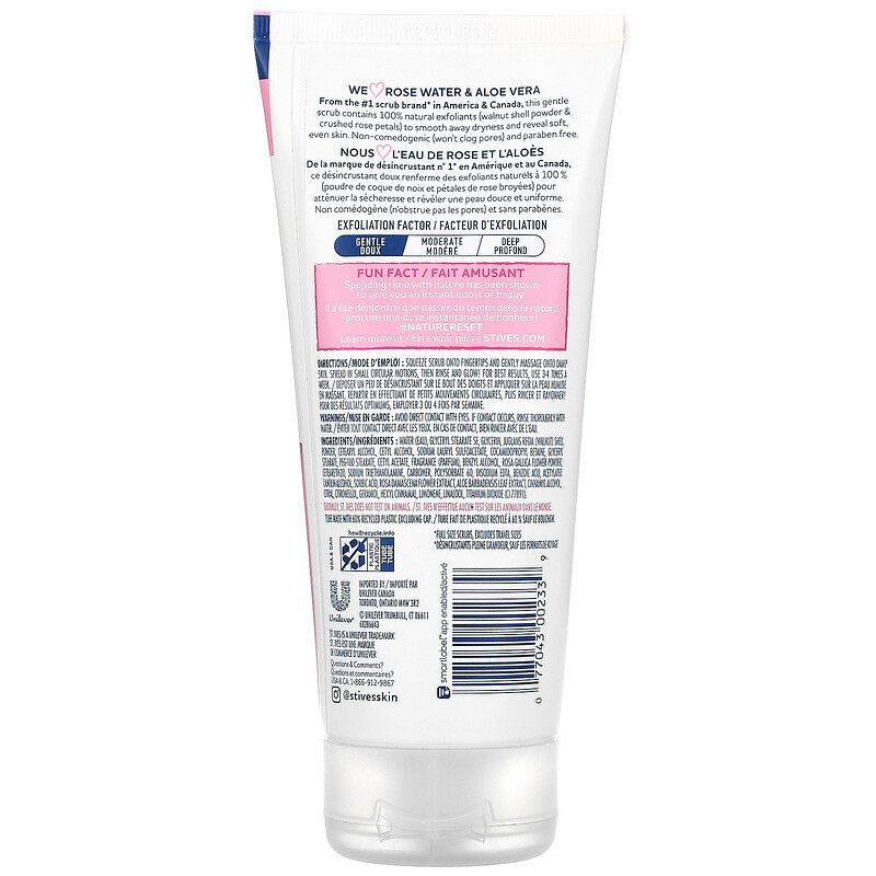 St. Ives, Gentle Smoothing Scrub, Rose Water & Aloe Vera, 6 oz (170 g