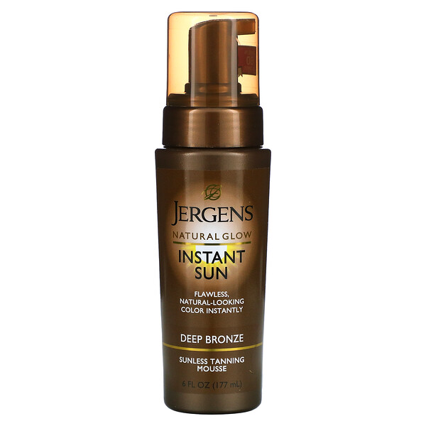 Jergens, Natural Glow, Instant Sun, Mousse bronceador sin sol, Bronce