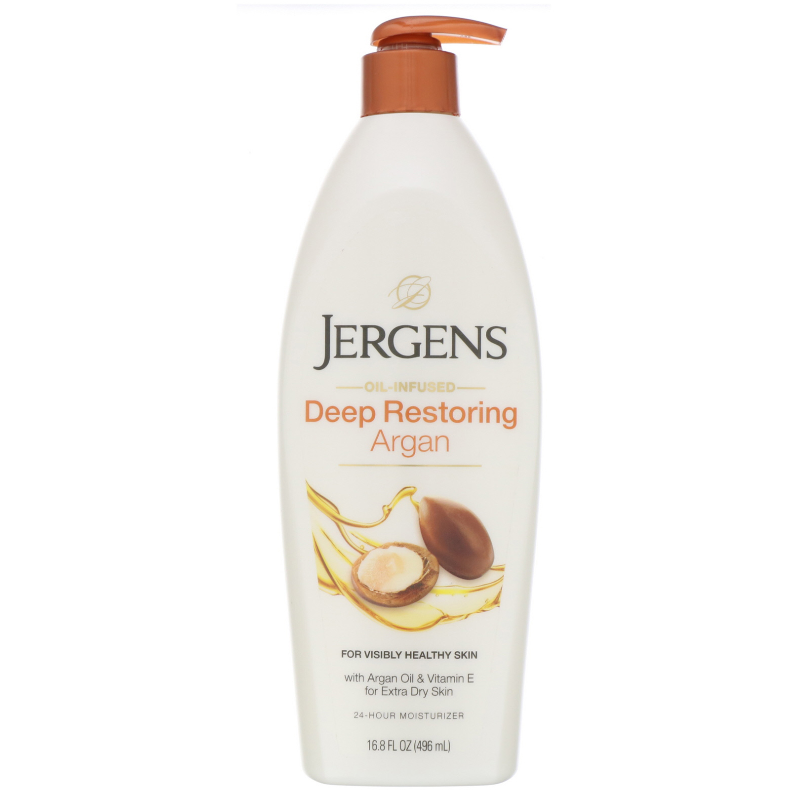 Jergens, Deep Restoring Argan Moisturizer, OilInfused, 16.8 fl oz (496