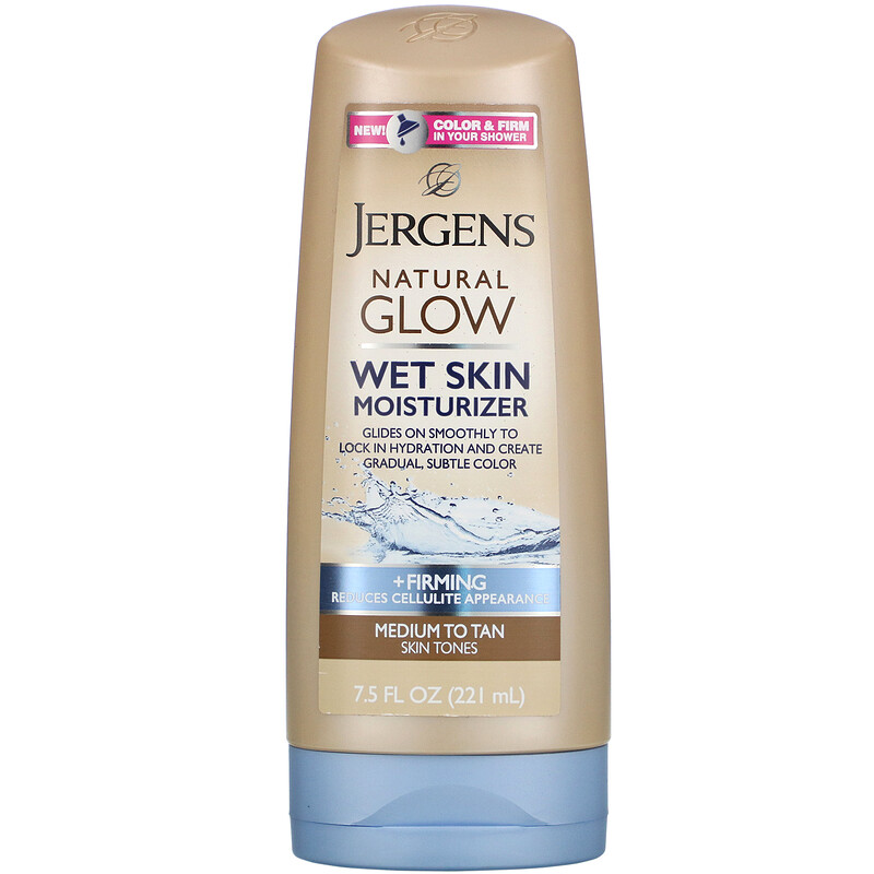 Jergens, Natural Glow, Wet Skin Moisturizer, Firming, Medium to Tan, 7.