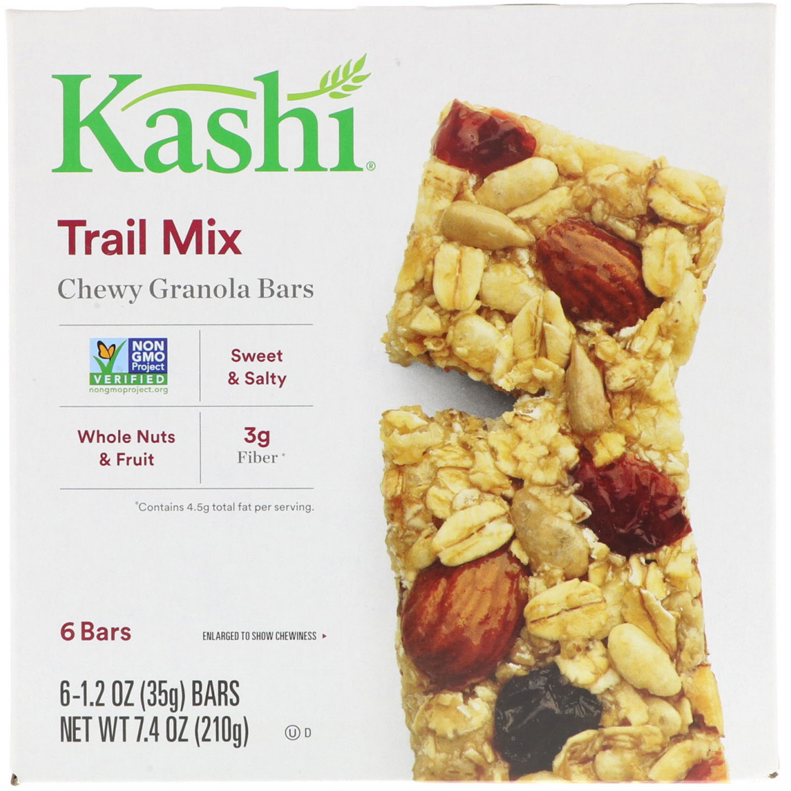 Kashi, Chewy Granola Bars, Trail Mix, 6 Bars, 1.2 oz (35g) iHerb