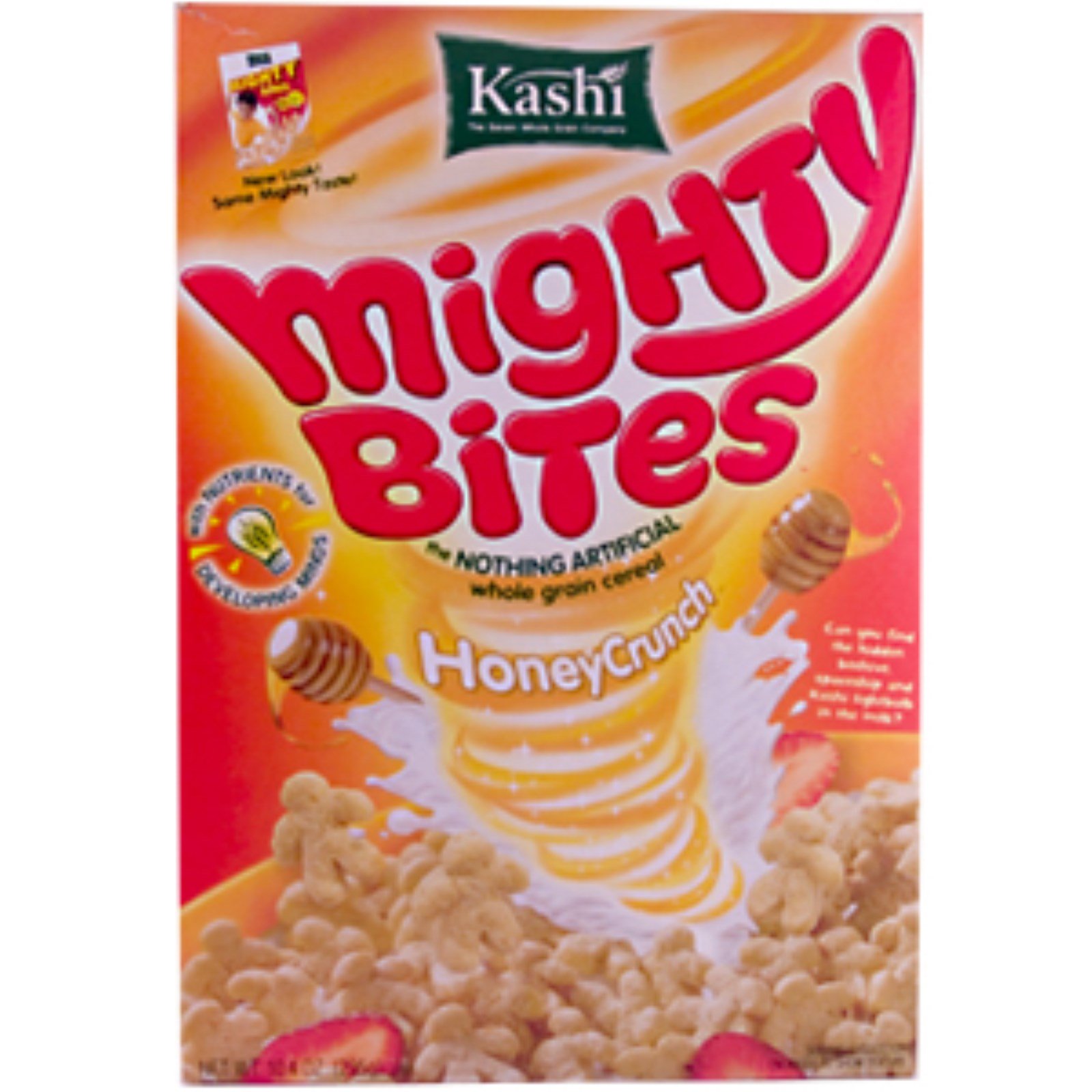 Kashi, Mighty Bites, the Nothing Artificial Whole Grain Cereal, Honey