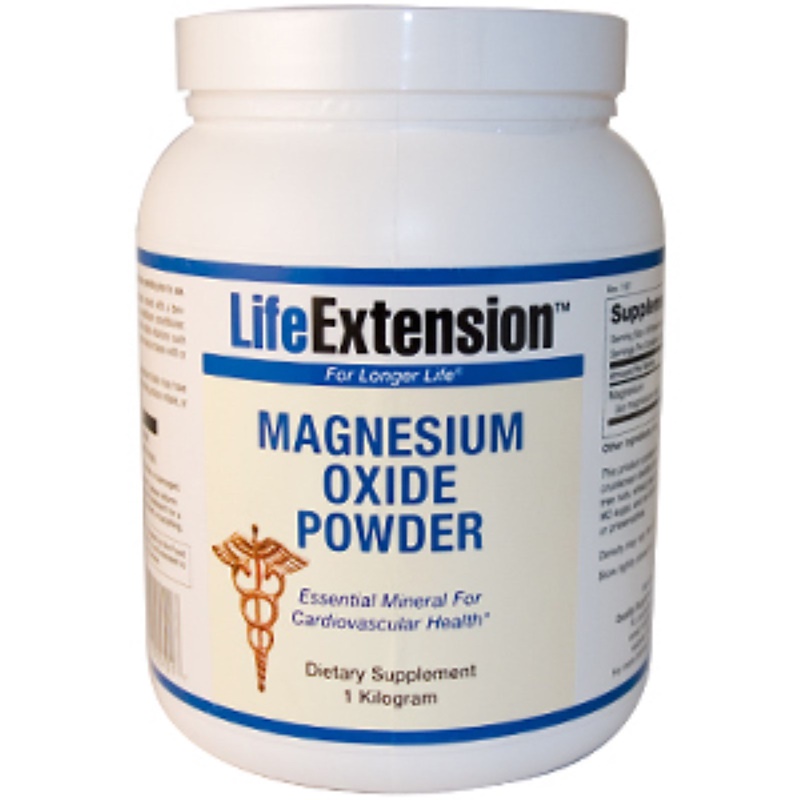 Life Extension, Magnesium Oxide Powder, 1 Kilogram iHerb
