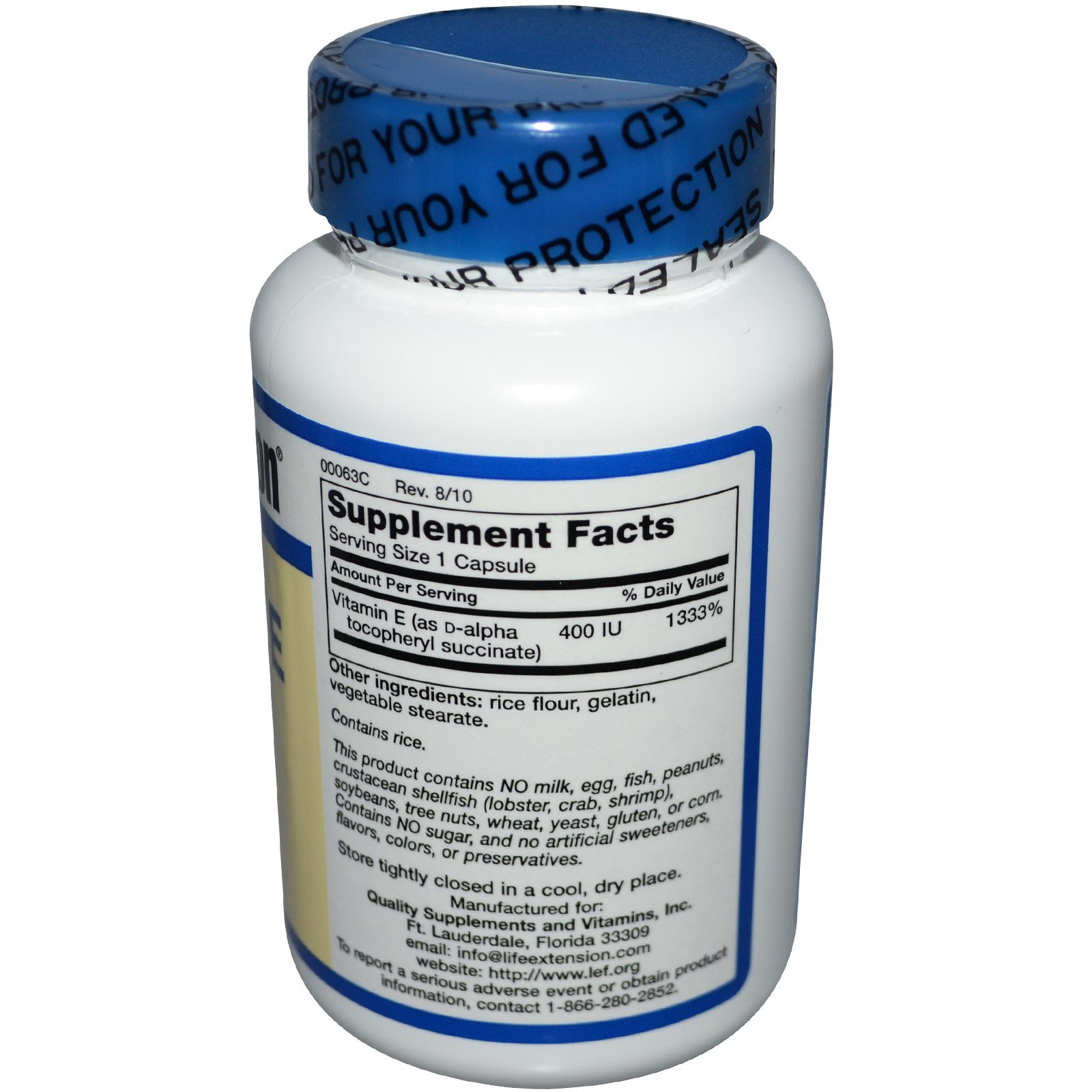 Life Extension, Vitamin E, 400 IU, 100 Capsules iHerb