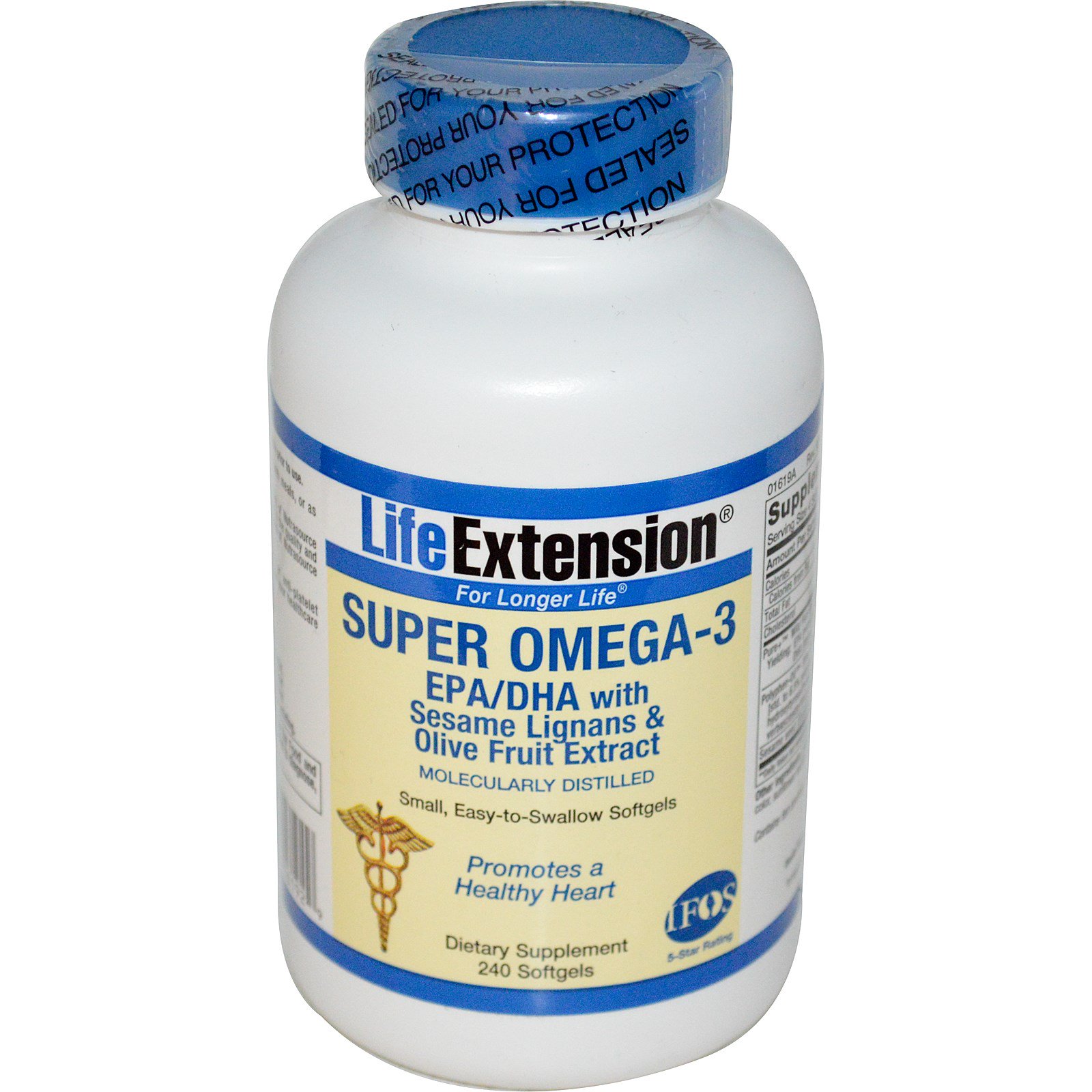 Life Extension, Super Omega3, EPA/DHA With Sesame Lignans & Olive