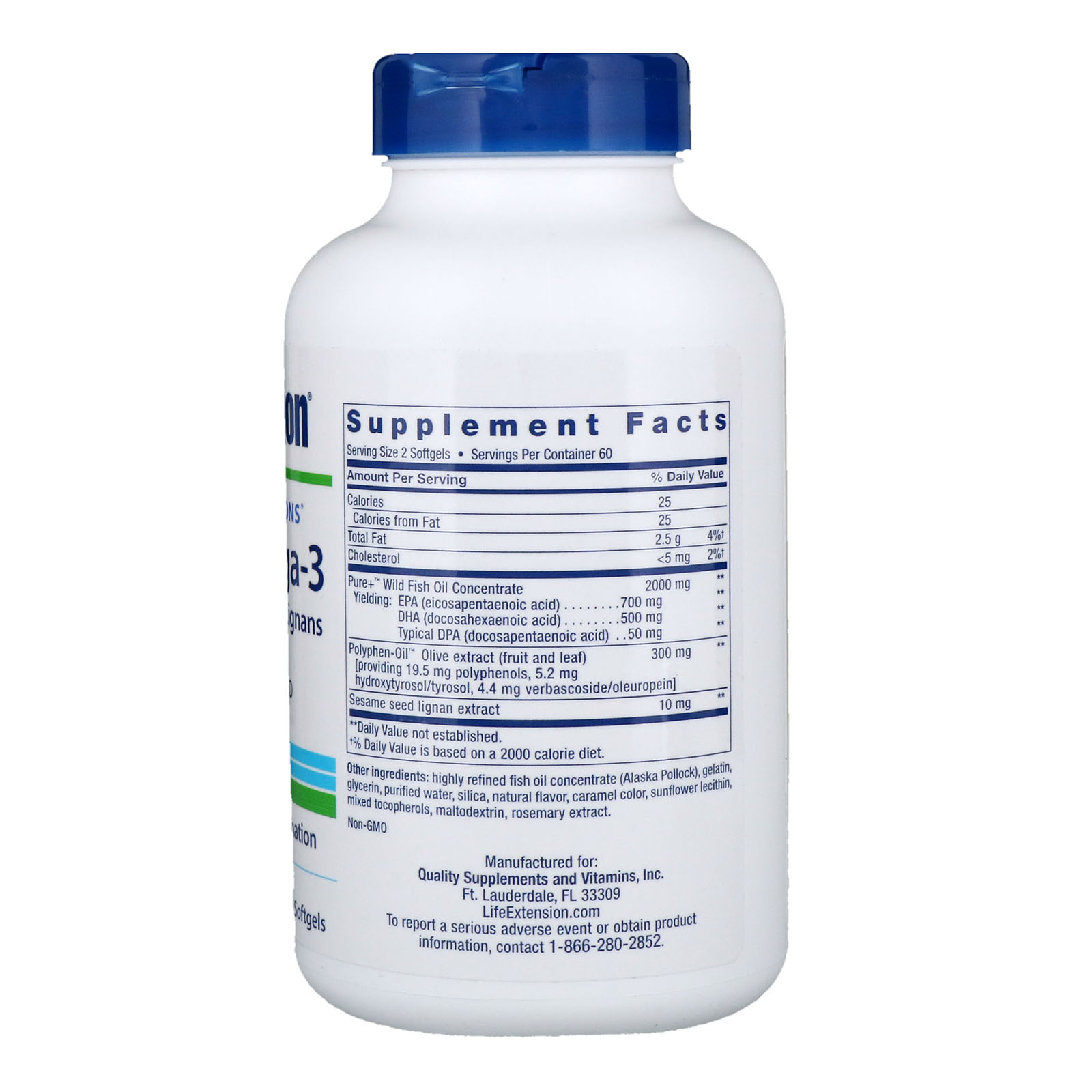 Life Extension, Omega Foundations, Super Omega3, 120 Softgels