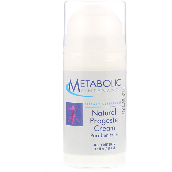 Metabolic Maintenance, Crema Progesterona Natural, 3.5 fl oz (100 ml