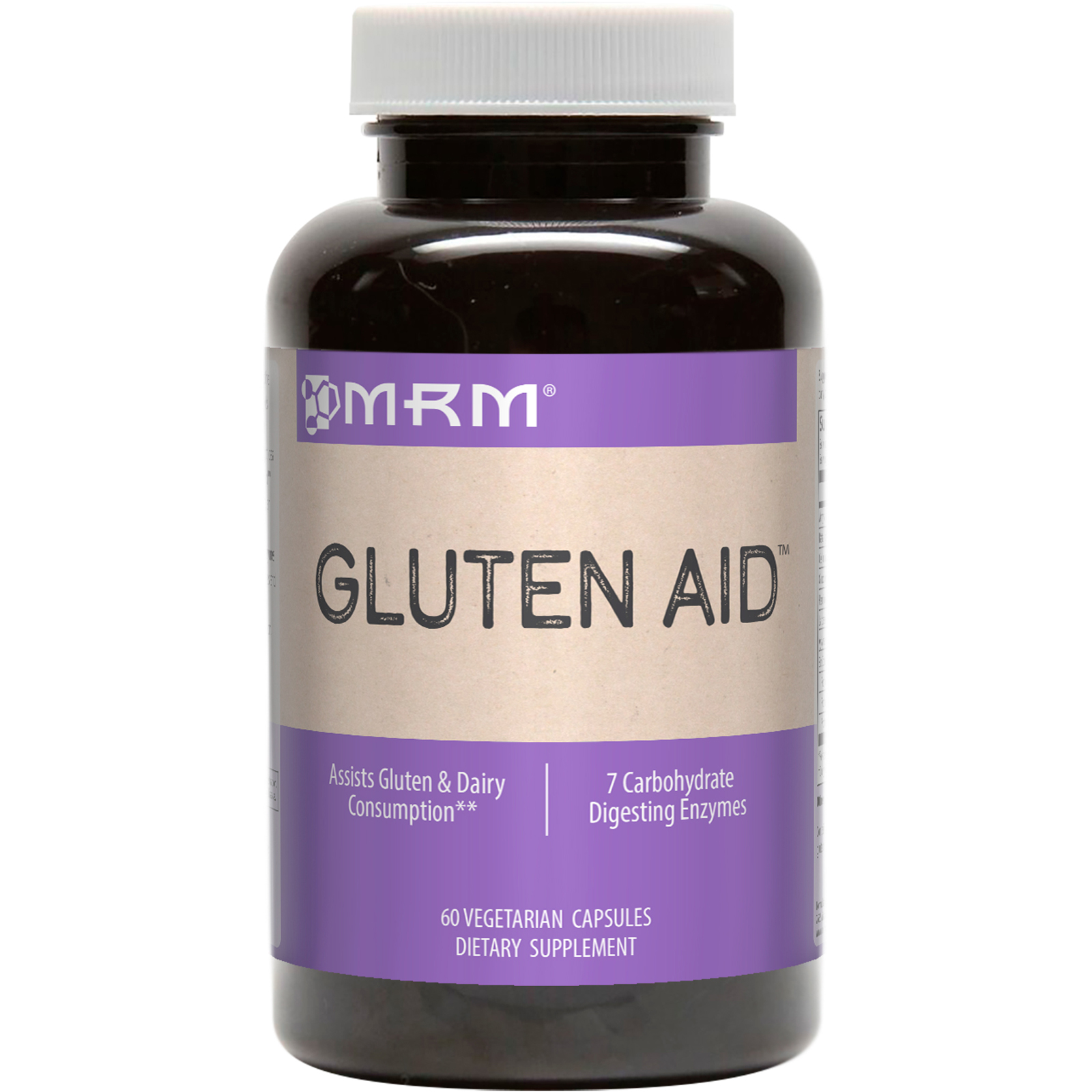 MRM Gluten Aid 60 Vegetarian Capsules GMP Quality Assured 609492310194