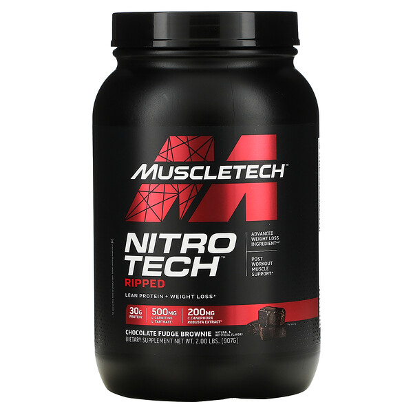 Muscletech, Nitro Tech Ripped, FÃ³rmula Definitiva de ProteÃ­na + Perda