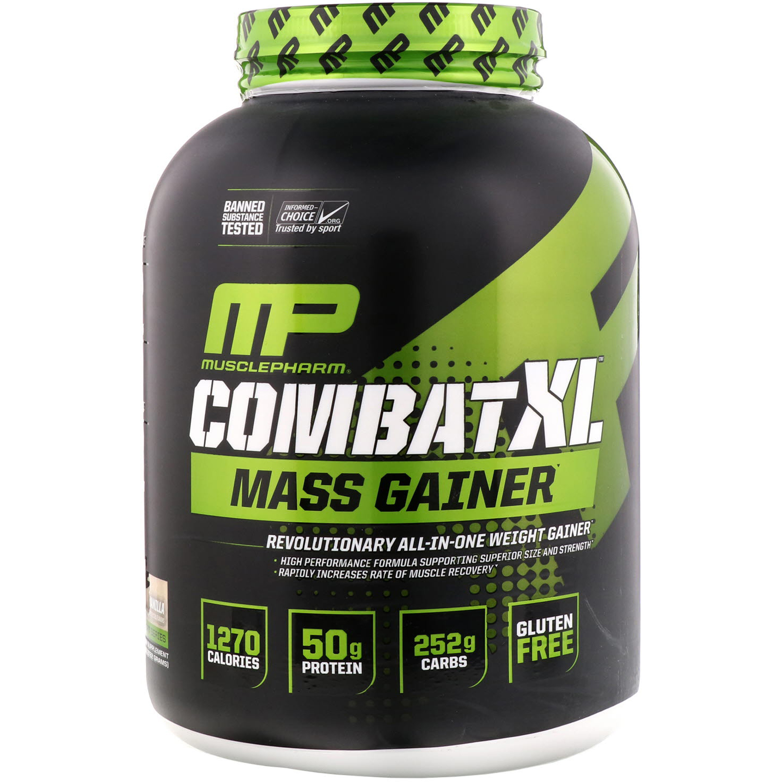 MusclePharm, Combat XL Mass Gainer, Vanilla, 6 lbs (2722 g) iHerb