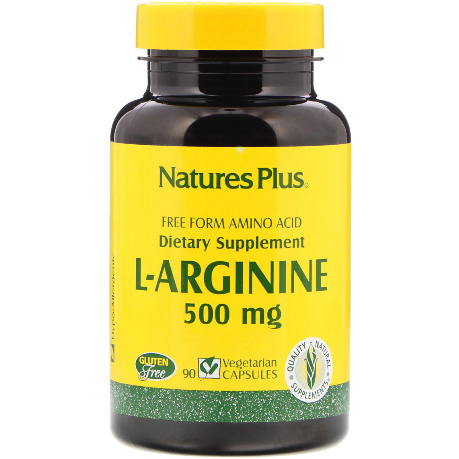 Nature's Plus, LArginine, 500 mg, 90 Vegetarian Capsules iHerb