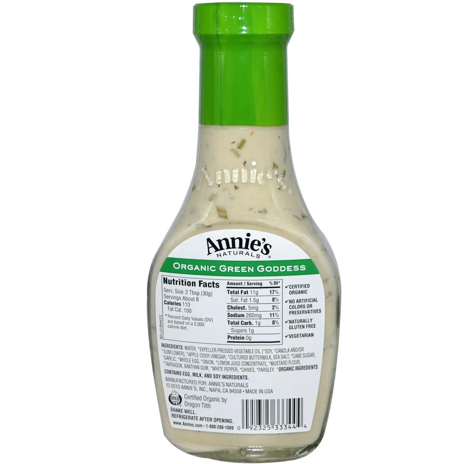 Annie's Naturals, Organic Green Goddess Dressing, 8 fl oz (236 ml) iHerb