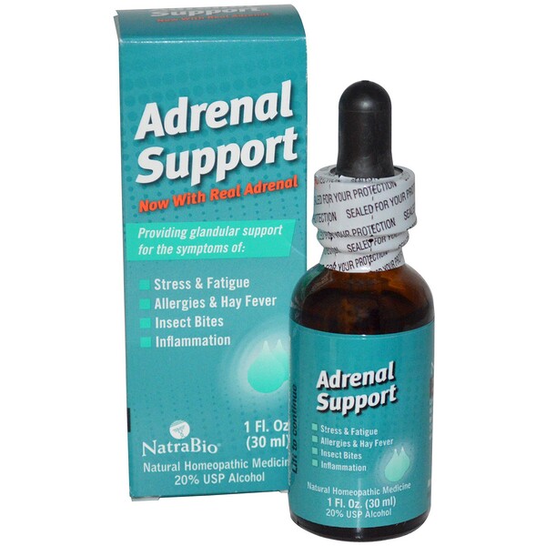 NatraBio, Adrenal Support, 1 fl oz (30 ml) iHerb