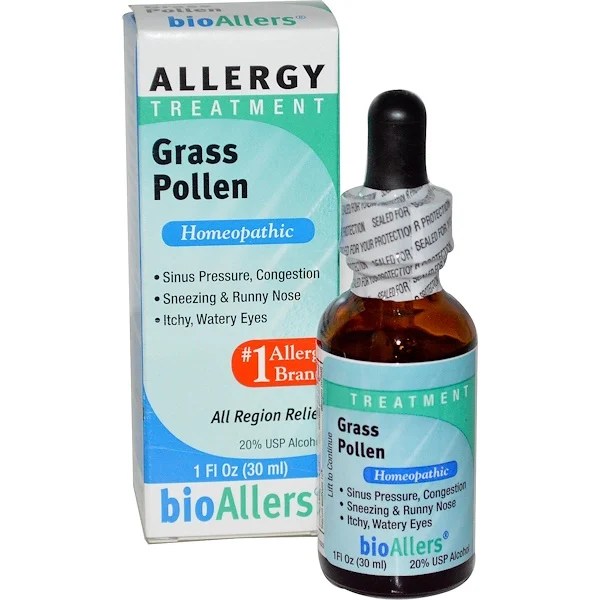 NatraBio, BioAllers, Allergy Treatment, Grass Pollen, 1 fl oz (30 ml