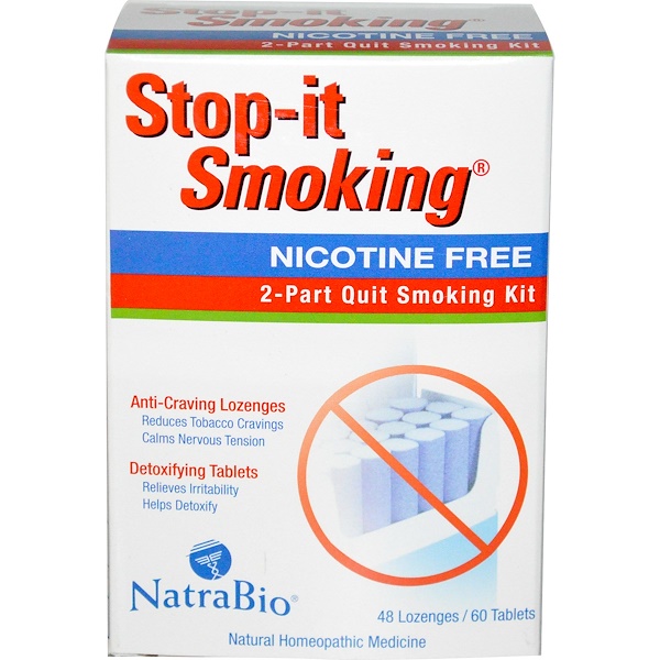 NatraBio, Stopit Smoking, 2Part Quit Smoking Kit, Nicotine Free, 48