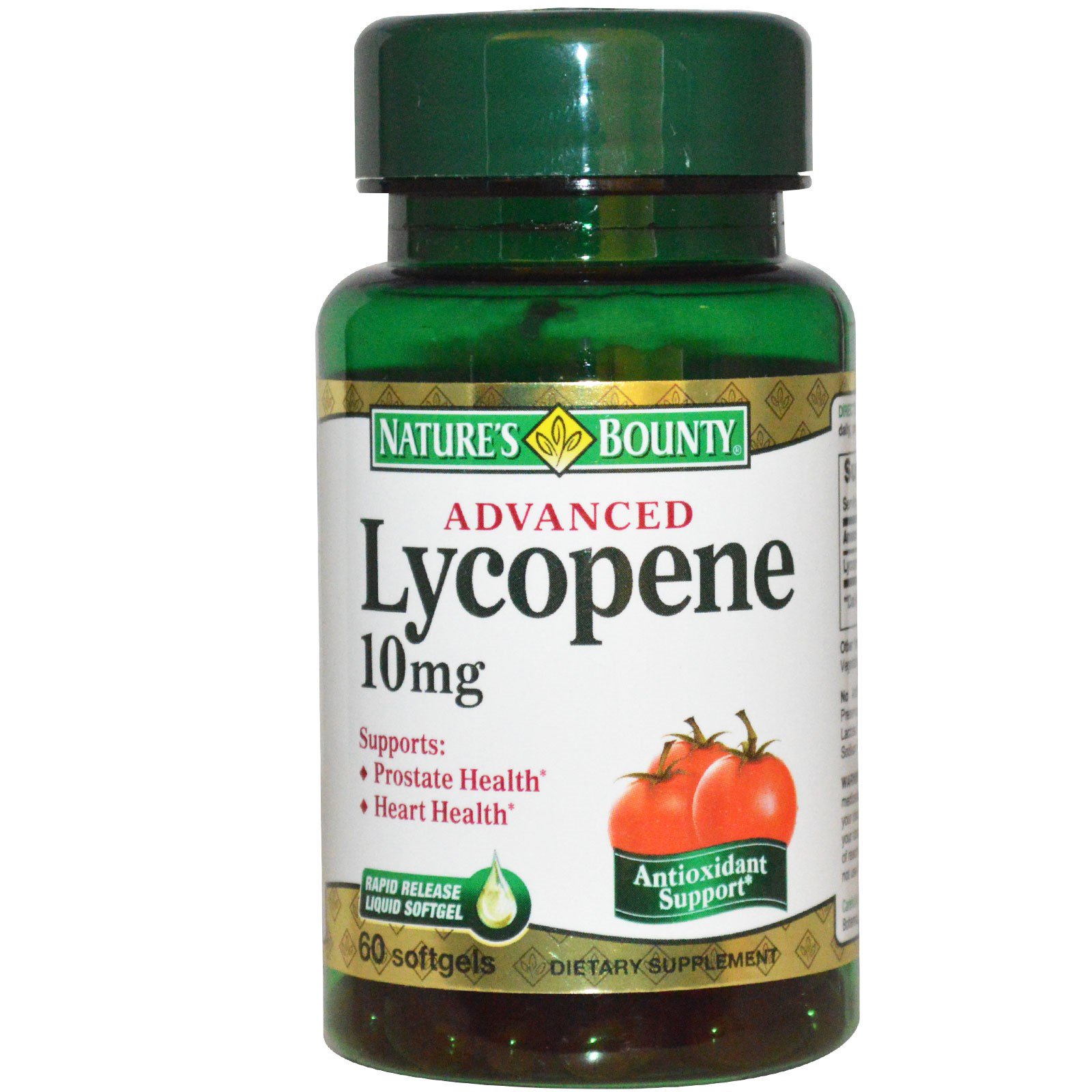 Nature's Bounty, Advanced Lycopene, 10 mg, 60 Softgels iHerb
