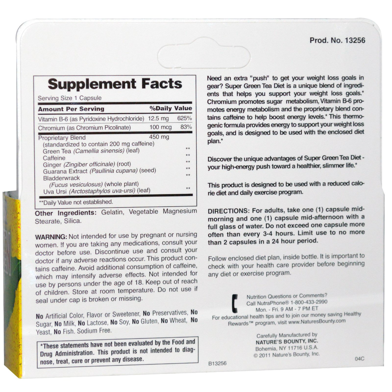 Nature's Bounty, Super Green Tea Diet, 60 Capsules iHerb