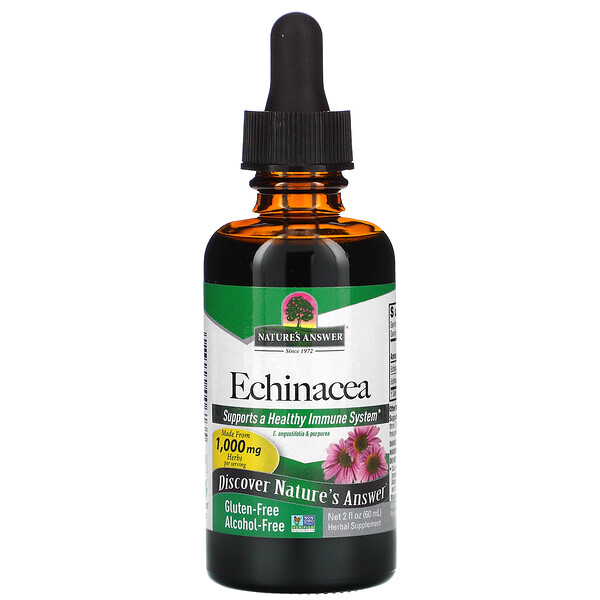 Nature's Answer, Echinacea, AlcoholFree, 1000 mg, 2 fl oz (60 ml)