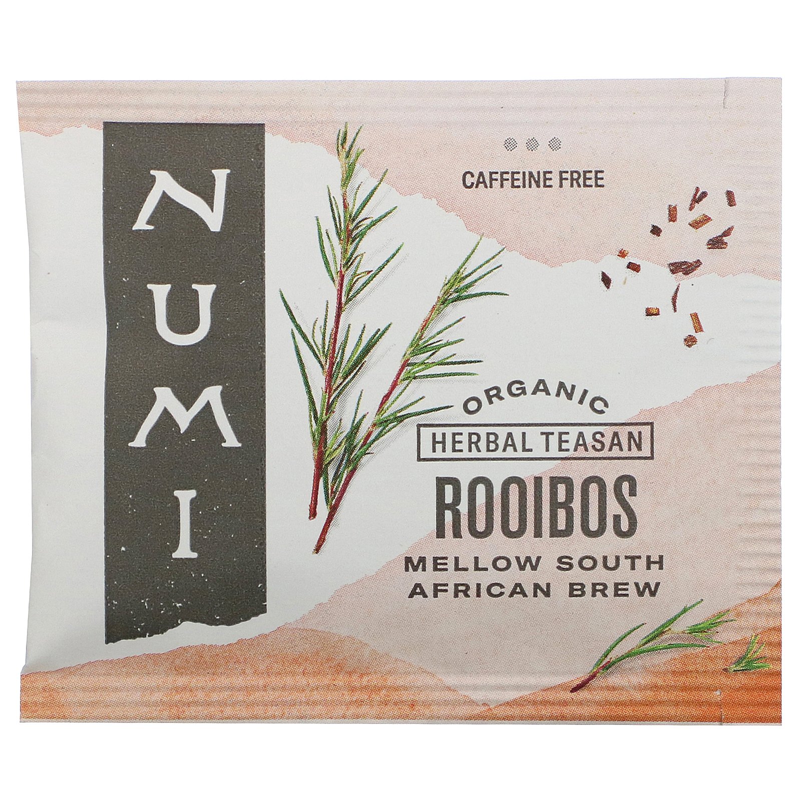 Numi Tea, Organic Herbal Teasan, Rooibos, Caffeine Free, 18 Tea Bags, 1