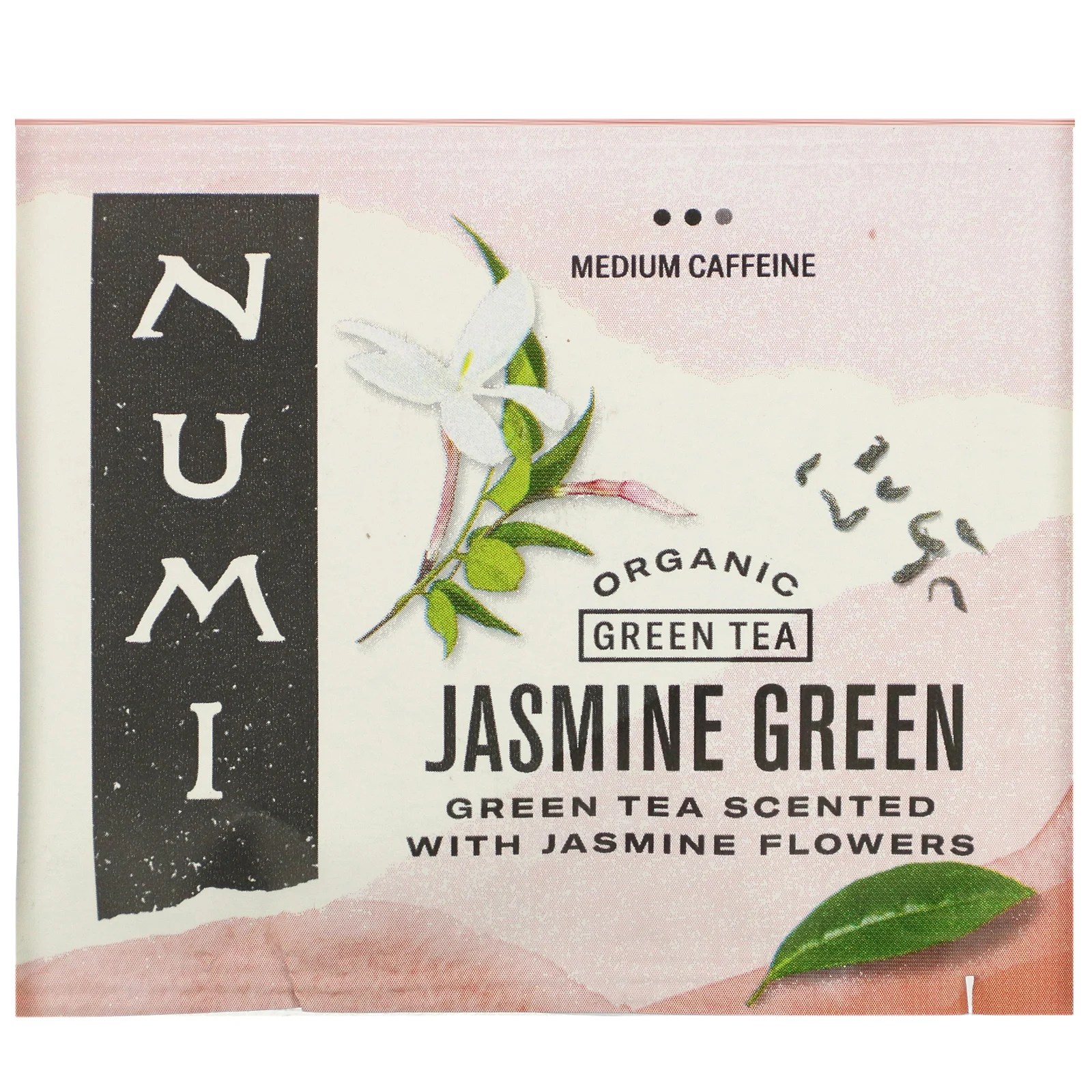 Numi Tea, Organic Green Tea, Jasmine Green, 18 Tea Bags, 1.27 oz (36 g