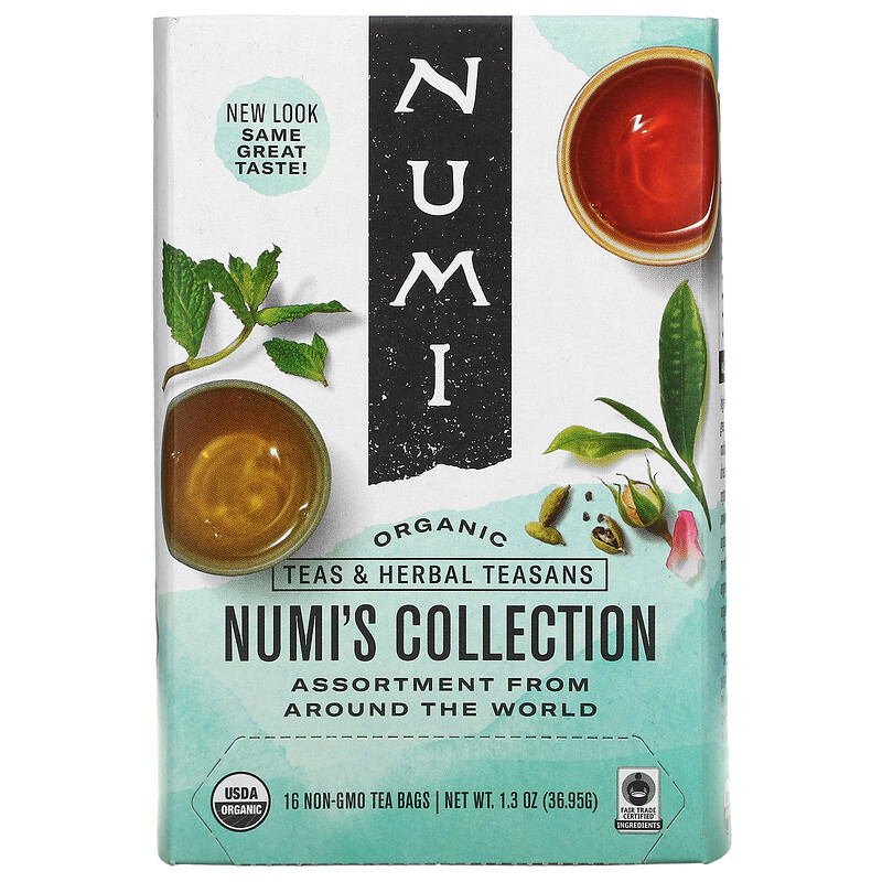 Numi Tea, Organic Teas & Herbal Teasans, Numi's Collection, 16 NonGMO