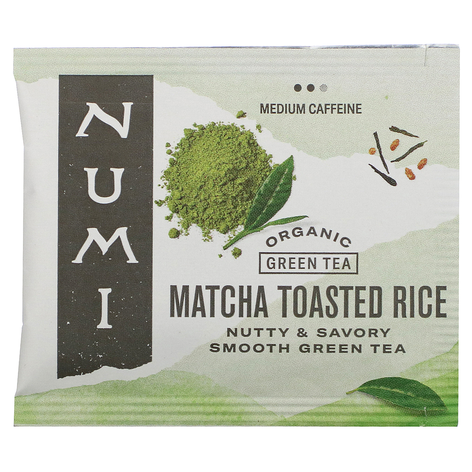 Numi Tea, Organic Green Tea, Matcha Toasted Rice, 18 Tea Bags, 1.65 oz