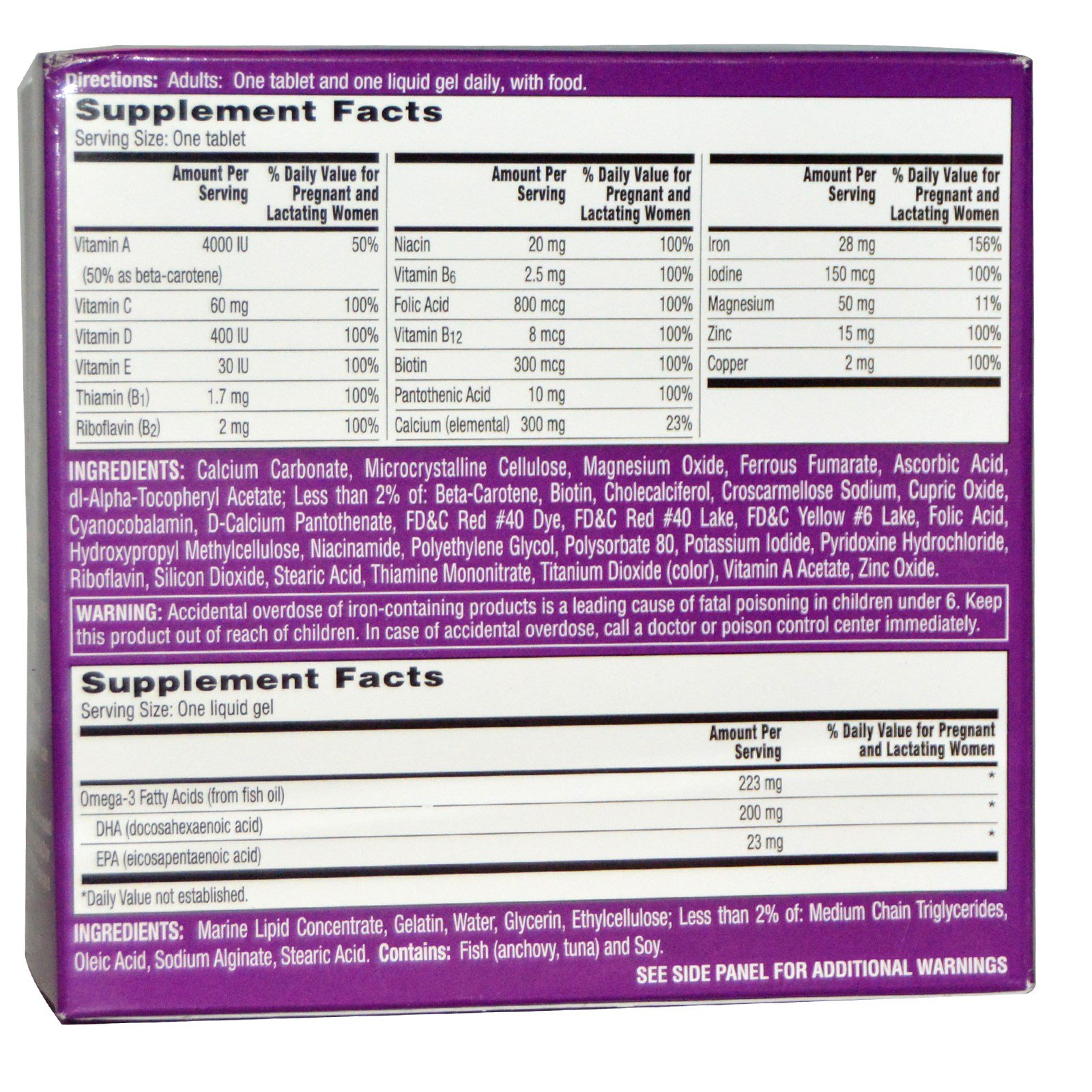 Prenatal Vitamins One A Day Ingredients at Carrie Weise blog