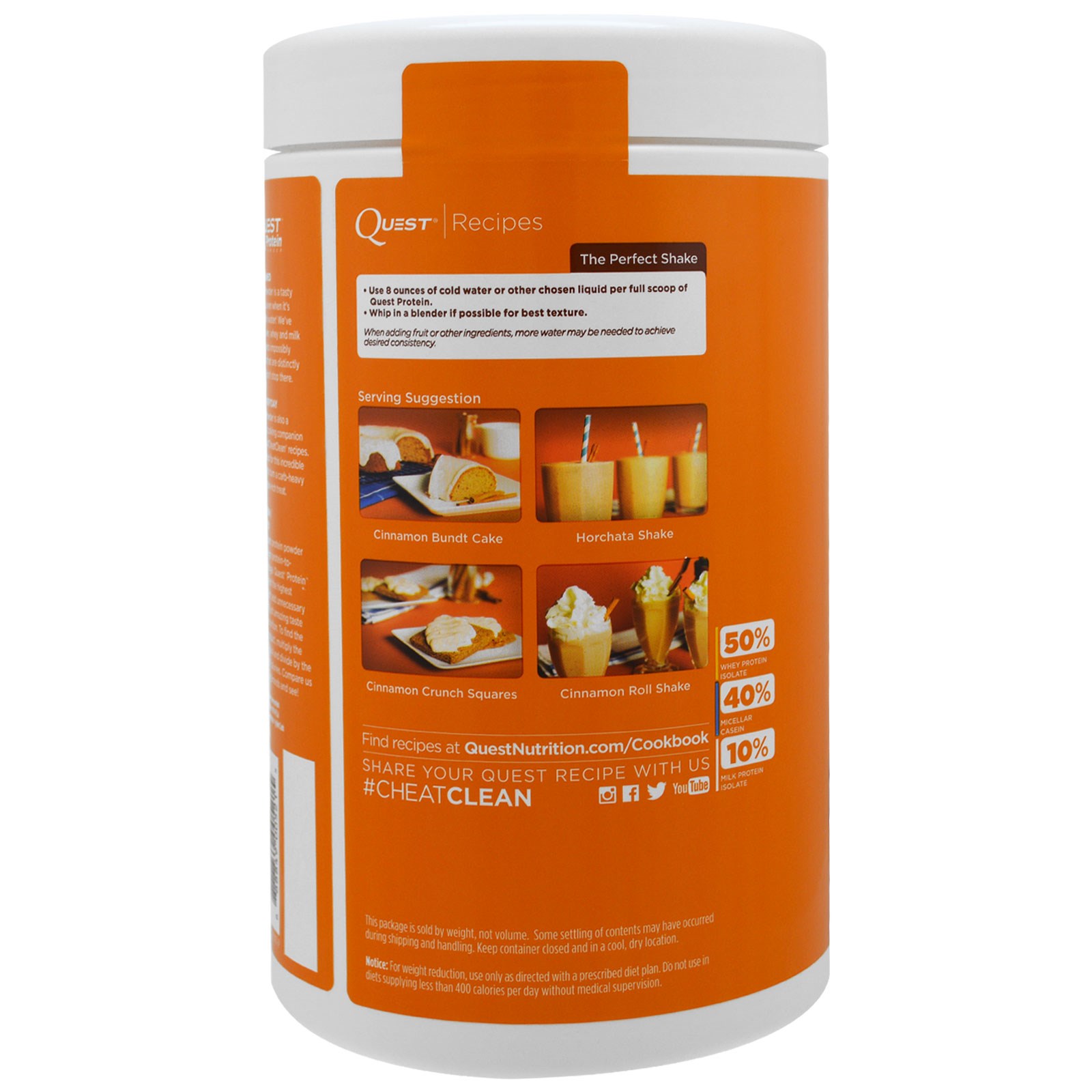 Quest Nutrition, Protein Powder, Cinnamon Crunch, 32 oz (907 g) iHerb