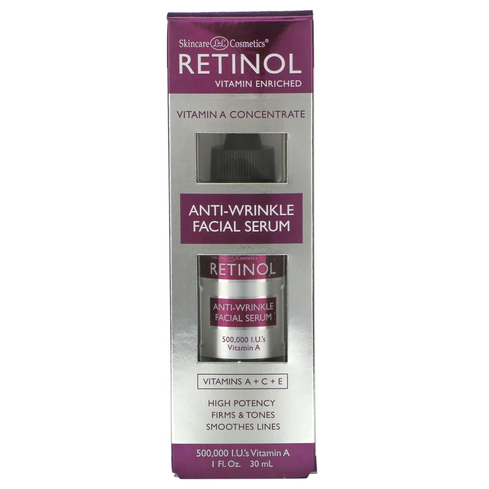 Skincare LdeL Cosmetics Retinol, AntiWrinkle Facial Serum, 1 fl oz (30