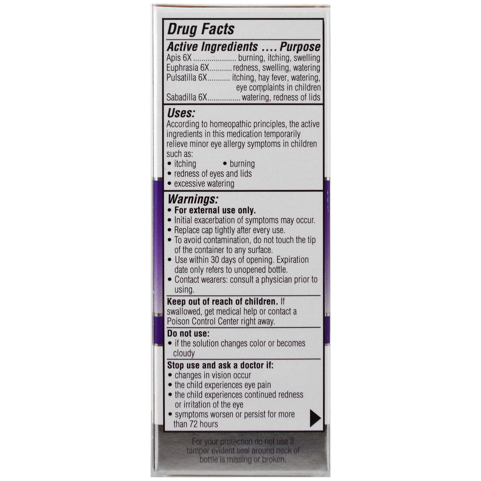 Similasan, Kids Allergy Eye Relief, Sterile Eye Drops, Ages 2+, 0.33 fl