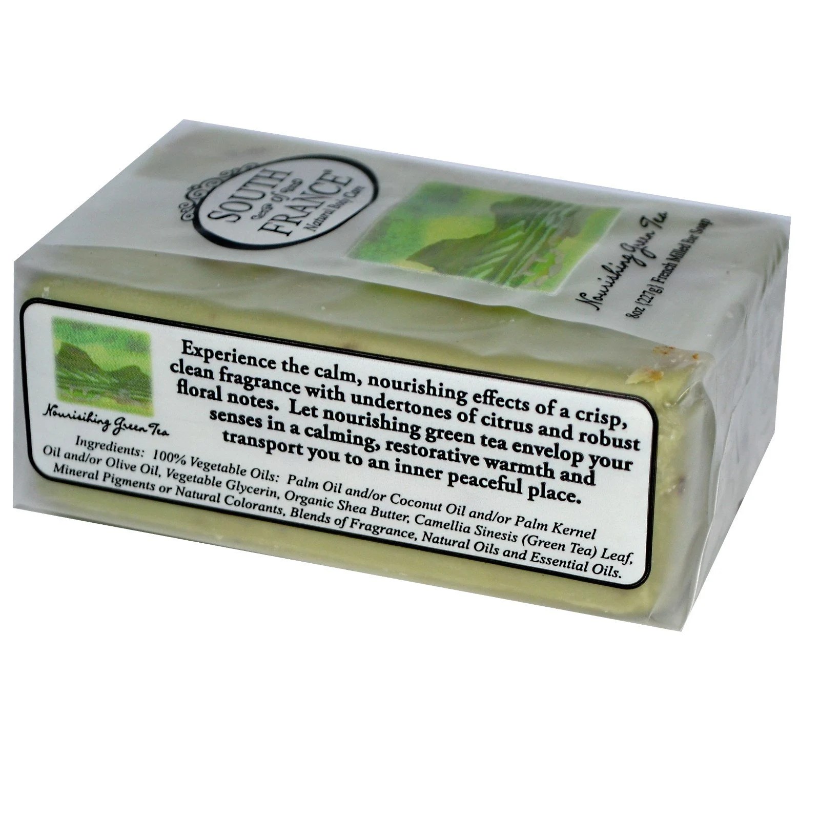 South of France, Nourishing Green Tea, French Milled Bar Soap, 8 oz (227 g) iHerb