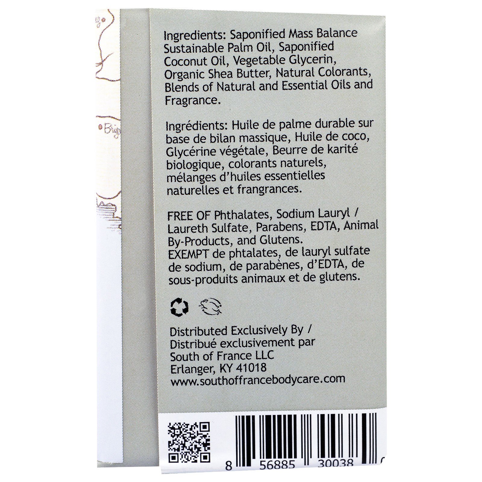 South of France, French Milled Bar Soap with Organic Shea Butter, Lush