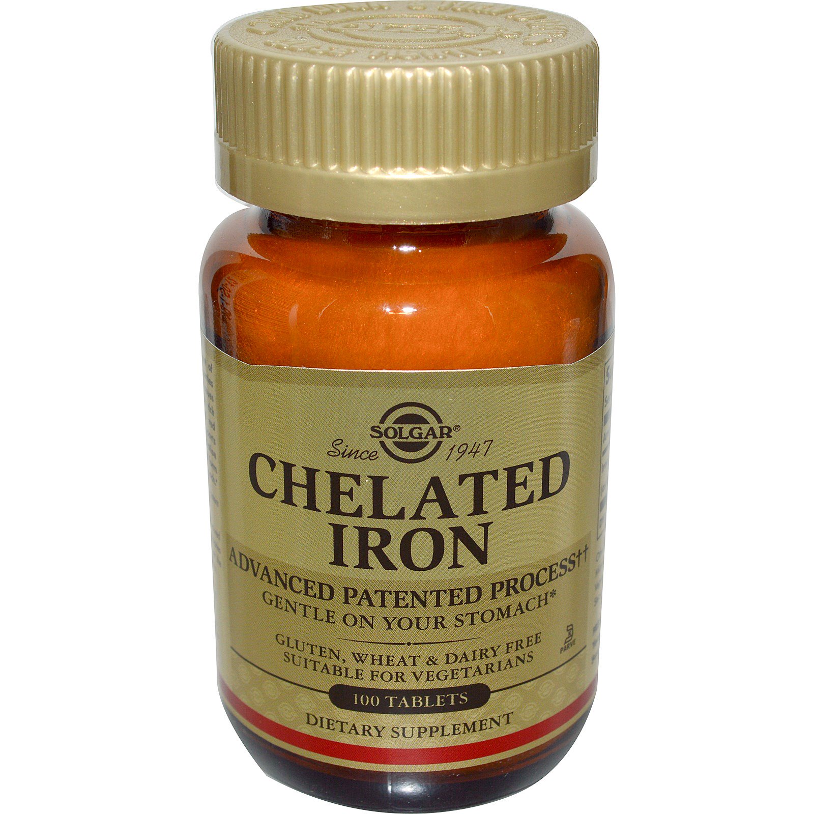 Solgar, Chelated Iron, 100 Tablets