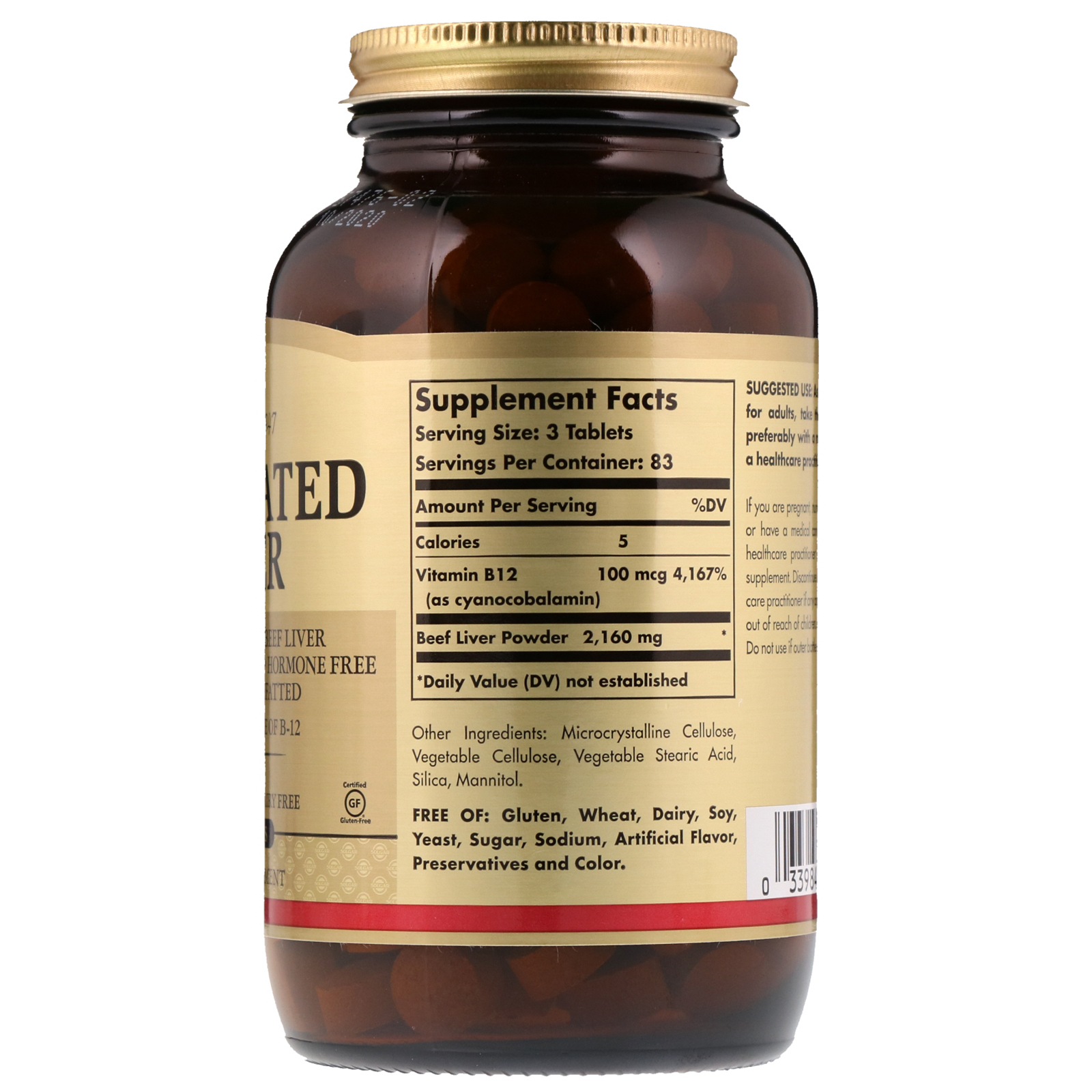 Solgar, Desiccated Liver, 250 Tablets iHerb