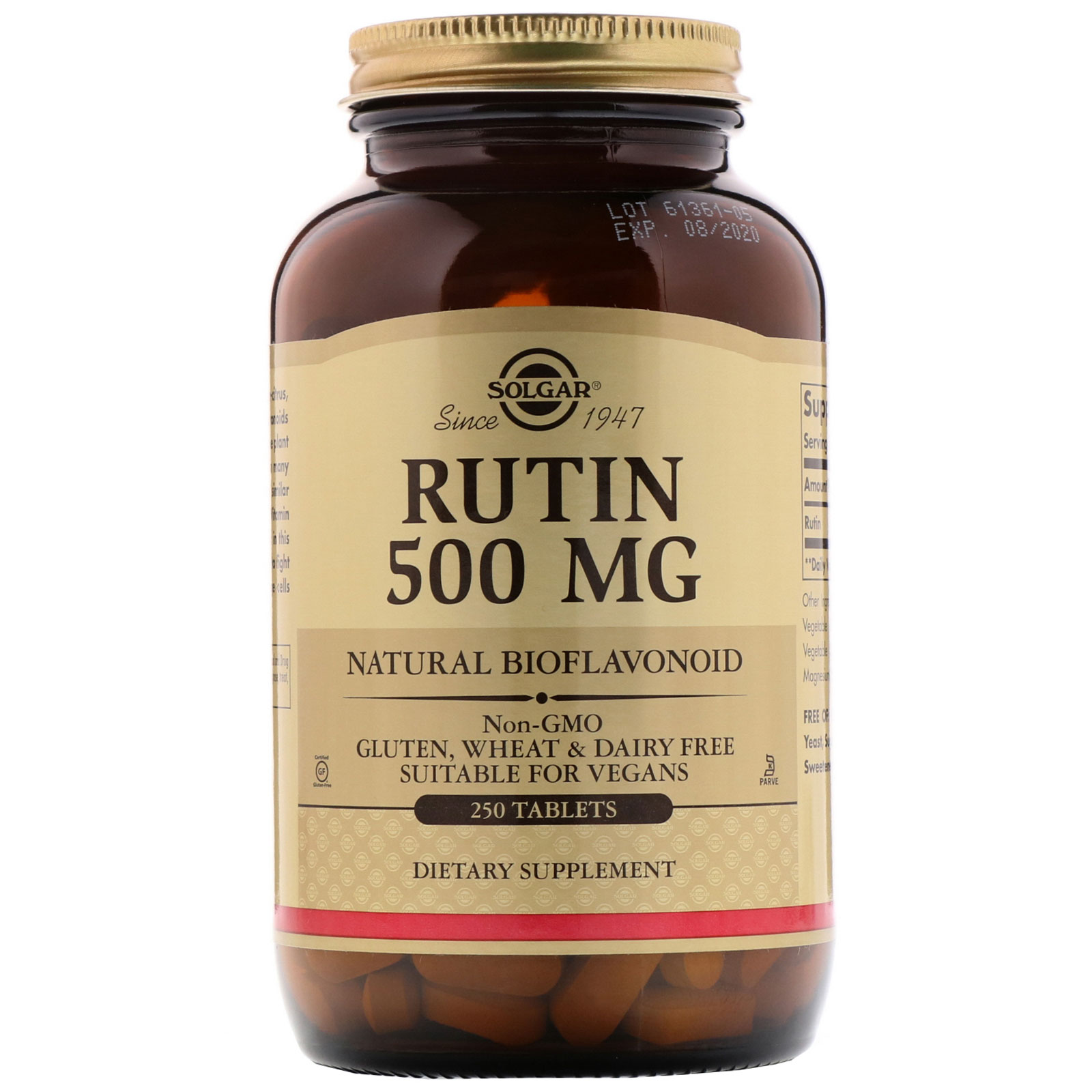 Solgar, Rutin, 500 mg, 250 Tablets iHerb