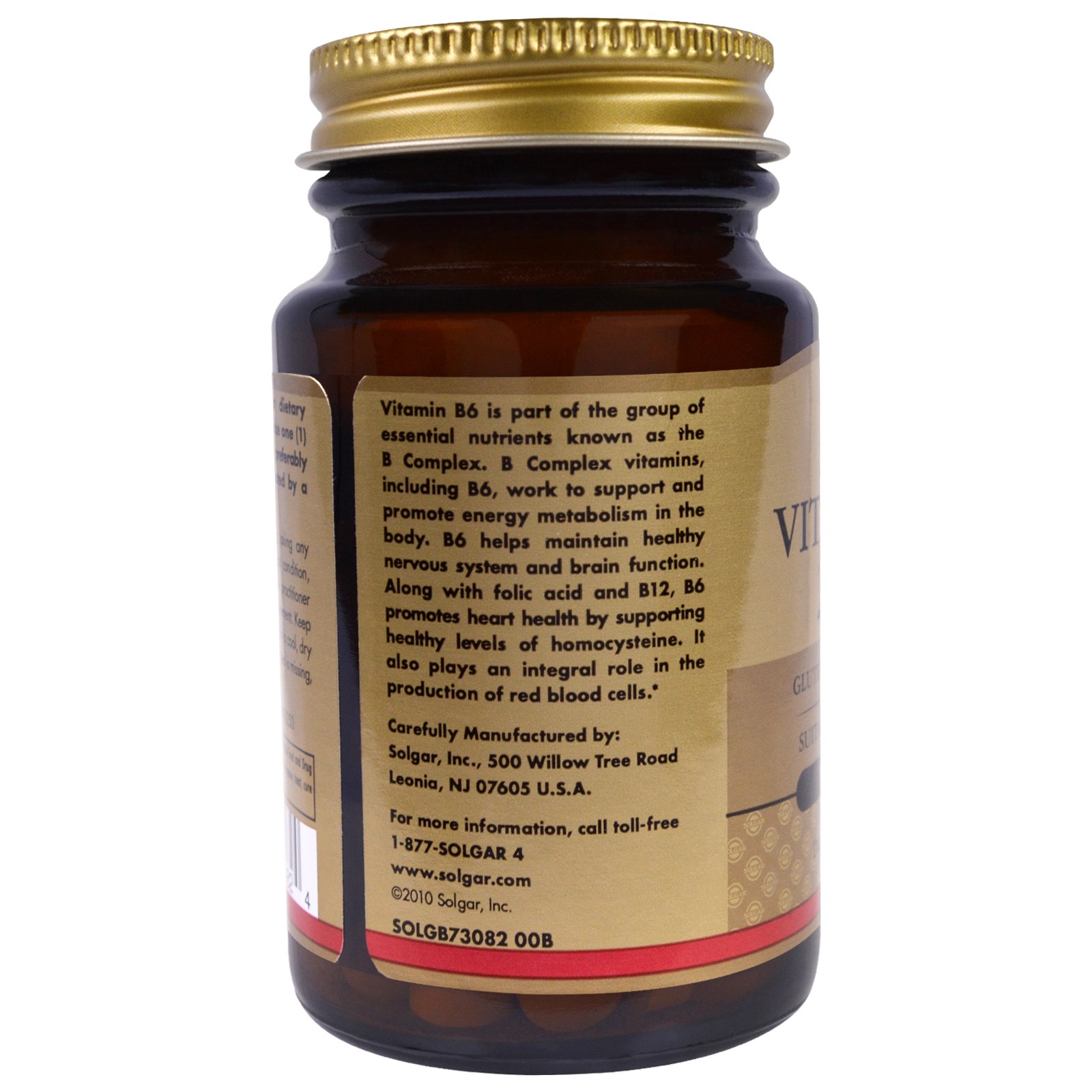 Solgar, Vitamin B6, 25 mg, 100 Tablets