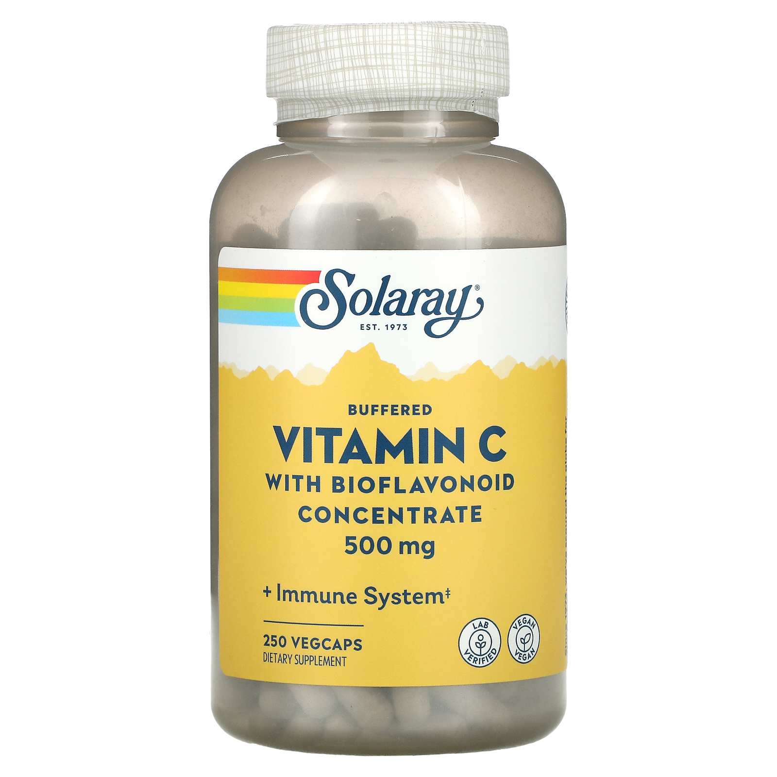 Solaray, Buffered Vitamin C with Bioflavonoid Concentrate, 500 mg, 250