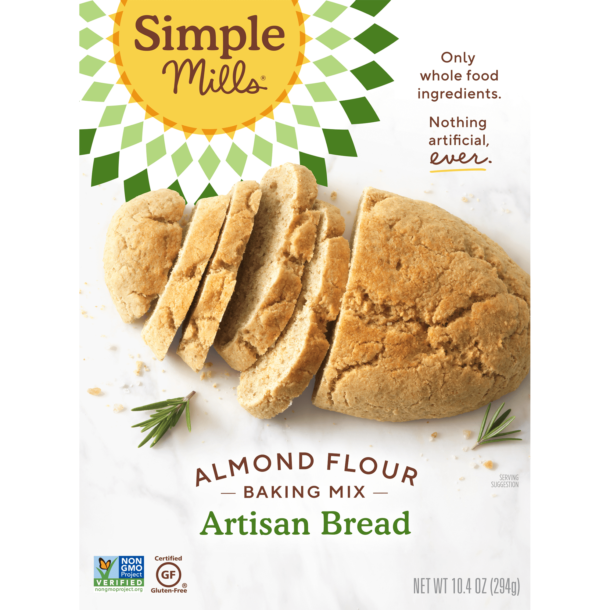 Simple Mills, Naturally GlutenFree, Almond Flour Mix, Artisan Bread