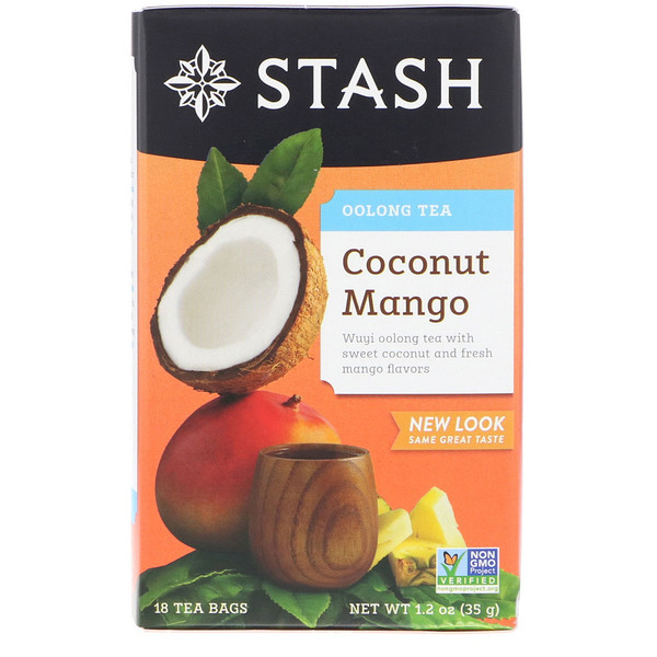 Stash Tea, Oolong Tea, Coconut Mango, 18 Tea Bags, 1.2 oz (35 g) iHerb