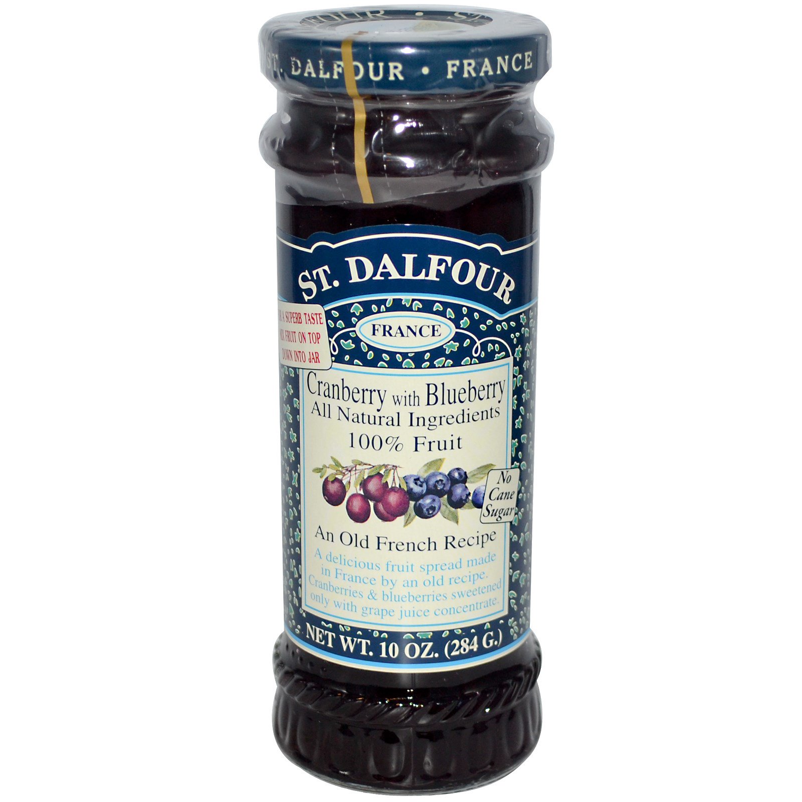 St. Dalfour, Cranberry, Deluxe Cranberry with Blueberry Fruit Spread